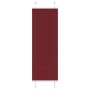 vidaXL Plisserad persienn Bordeaux röd 40x150 cm tyg bredd 39,4 cm