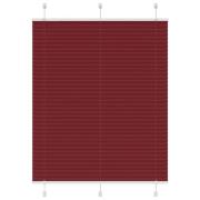 vidaXL Plisserad persienn Bordeaux röd 105x150 cm tyg bredd 104,4 cm