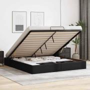 vidaXL Ottoman sängram utan madrass svart 180x200 cm konstläder