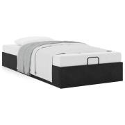 vidaXL Ottoman sängram utan madrass svart 100x200 cm sammet
