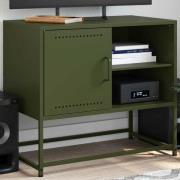 vidaXL TV-skåp olivgrön 68x39x60,5 cm stål