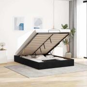 vidaXL Ottoman sängram utan madrass svart 140x200 cm sammet