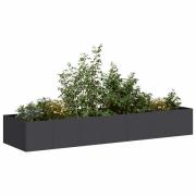 vidaXL Planteringskärl svart 280x80x40 cm stål