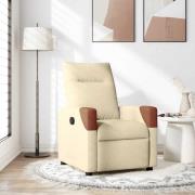 vidaXL Reclinerfåtölj gräddvit tyg