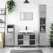 vidaXL Badrumsskåp betonggrå 80x33x60 cm konstruerat trä