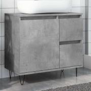 vidaXL Tvättställsskåp betonggrå 65x33x60 cm konstruerat trä