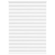 vidaXL Rullgardin zebra vit 165x230 cm tyg bredd 160,9 cm polyester