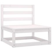 vidaXL Mittensoffa vit massiv furu