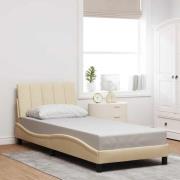 vidaXL Bed Frame without Mattress "Hanko" Cream 80x200 cm Fabric