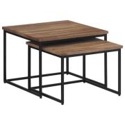 vidaXL Satsbord 2 delar massiv teak
