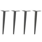 vidaXL Soffbordsben koniska 4 st antracit 42-43 cm stål