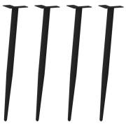 vidaXL Konsolbordsben koniska 4 st svarta 72-73 cm stål