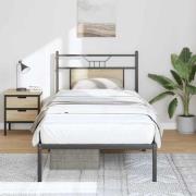 vidaXL Sängram utan madrass sonoma-ek 75x190 cm konstruerad trä
