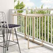 vidaXL hopfällbart trädgårdsbord beige 90x51x75 cm konstrotting