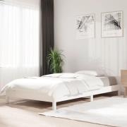 vidaXL Stapelbar säng vit 75x190 cm massivt furuträ