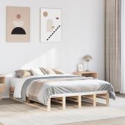 vidaXL Sängram utan madrass 160x200 cm massiv furu
