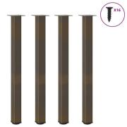 vidaXL Soffbordsben 4 st naturstål 110-112 cm stål