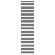 vidaXL Rullgardin zebra mörkgrå 55x200 cm tyg bredd 50,9 cm polyester