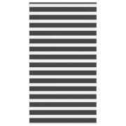 vidaXL Rullgardin zebra svart 125x230 cm tyg bredd 120,9 cm polyester