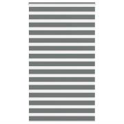 vidaXL Rullgardin zebra mörkgrå 125x230 cm tyg bredd 120,9cm polyester