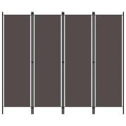 vidaXL Rumsavdelare 4 paneler antracit 200x180 cm