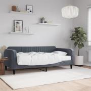vidaXL Dagbädd med madrass mörkgrå 90x190 cm sammet