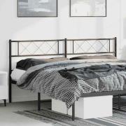 vidaXL Huvudgavel metall svart 193 cm