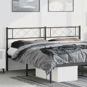 vidaXL Huvudgavel metall svart 180 cm