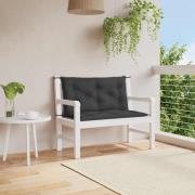 vidaXL Bänkdyna för trädgården svart 100x(50+50)x7 cm oxfordtyg