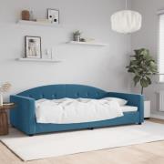 vidaXL Dagbädd blå 100x200 cm sammet