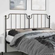 vidaXL Huvudgavel metall svart 135 cm