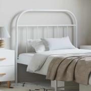 vidaXL Huvudgavel metall vit 100 cm