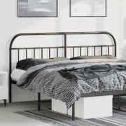 vidaXL Huvudgavel metall svart 193 cm