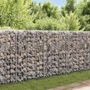 vidaXL Gabionkorg galvaniserat stål 120x30x50 cm