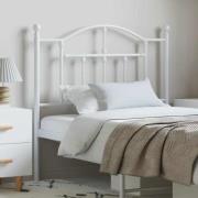 vidaXL Huvudgavel metall vit 100 cm