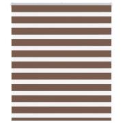 vidaXL Rullgardin zebra brun 130x150 cm tyg bredd 125,9 cm polyester