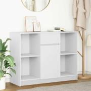vidaXL Skänk med låda vit 101x35x76 cm konstruerat trä