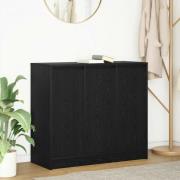 vidaXL Skänk svart ek 85x34x76 cm konstruerat trä