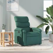 vidaXL Reclinerfåtölj mörkgrön tyg