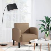 vidaXL Soffstol med armstöd Cappuccino 54 cm konstläder