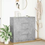 vidaXL Skänk med lådor betonggrå 100,5x35x98,5 cm konstruerat trä