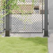vidaXL Stolpbaser, fyrkantiga 12 delar, 81x81 mm pulverlackerat stål