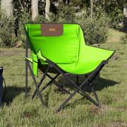 vidaXL Campingstolar med ficka fällbar 2 st grön