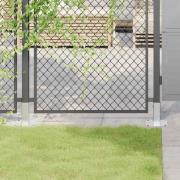 vidaXL Stolpsocklar fyrkantiga 12 st silver 46x46 mm galvaniserat stål