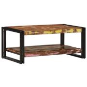 vidaXL Soffbord flerfärgat 90x50x38 cm massivt trä återvunnet