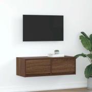 vidaXL TV-bänk brun ek 80x31x25,5 cm konstruerat trä