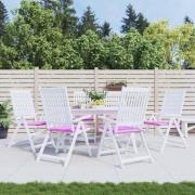 vidaXL Stolsdynor 6 st rosa 40x40x4 cm tyg
