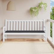 vidaXL Bänkdyna för trädgården svart 200x50x4 cm oxfordtyg