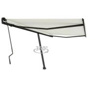 vidaXL Fristående markis manuell 450x300 cm gräddvit