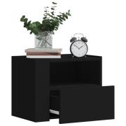 vidaXL Väggmonterade sängbord 2 st svart 45x30x35 cm